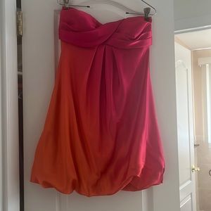 Pink orange prom dress